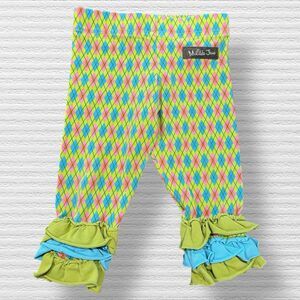 Matilda Jane Emerald Argyle Leggings Size 6 Months